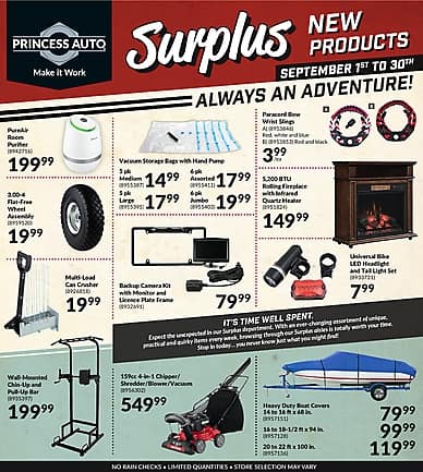 Surplus | Princess Auto