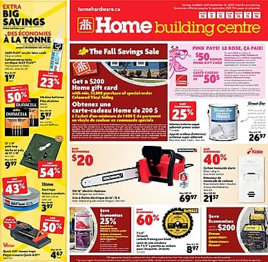 The Fall Savings Sale | Home Building Centre