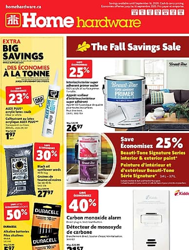 The Fall Savings Sale | Home Hardware