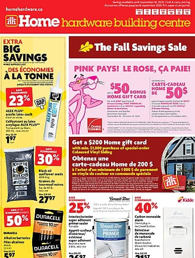 The Fall Savings Sale | Home Hardware Building Centre